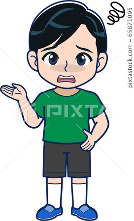 綠色t恤的男孩 65871095