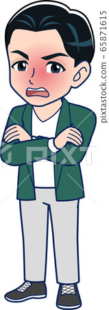 Illustration of a young man in a jacket 65871615