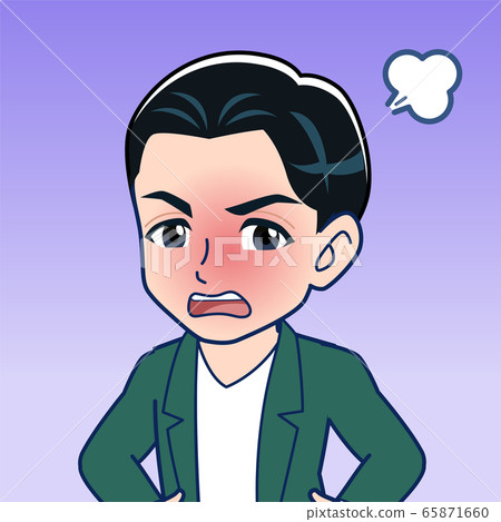 Illustration of a young man in a jacket Illustration of a young man in a jacket 65871660
