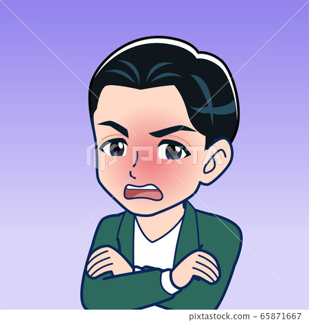 一個年輕人在一件夾克的插圖 65871667