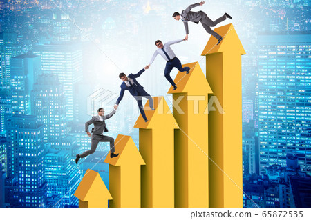 Colleagues helping each other to improve results 65872535