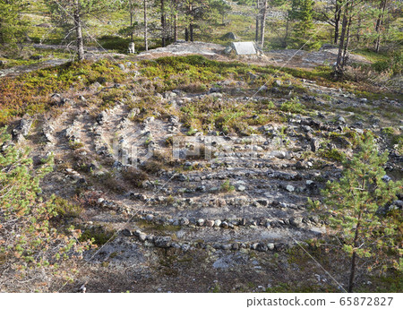 Ancient labyrinth in Northern Russia Ancient labyrinth in Northern Russia 65872827