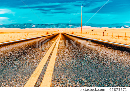 Endless American asphalt roads in Arizona state. Endless American asphalt roads in Arizona state. 65875871