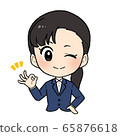 Young business woman job hunting / new employee OK 65876618