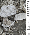 Gray stone wall background, mosaic stonewall 65877098