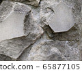Gray stone wall background, mosaic stonewall 65877105