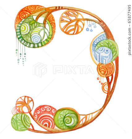 Watercolor wreath 2 65877495