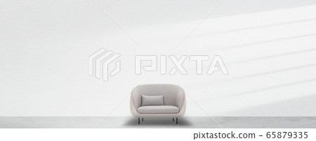 white room with white sofa minimal scene empty wall background 65879335