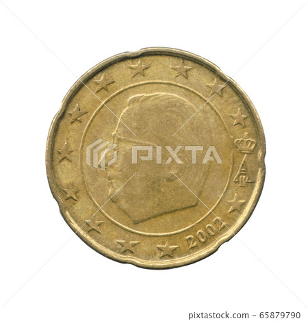 20 Euro cents coin of the Belgium isolated on a white background. 20 Euro cents coin of the Belgium isolated on a white background. 65879790