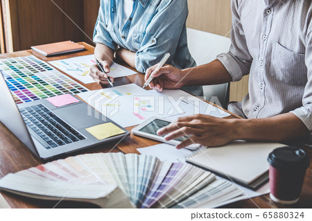 Team of Creative Web/Graphic Designer planning, Team of Creative Web/Graphic Designer planning, 65880324