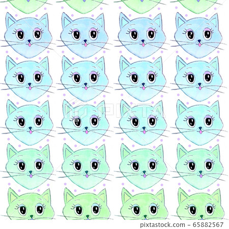 Colorful seamless pattern with funny cats Colorful seamless pattern with funny cats 65882567