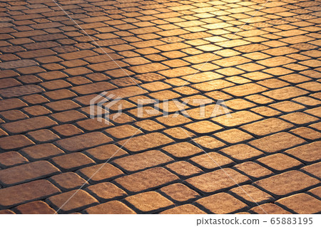 masonry wall paving stones as a background close up 65883195