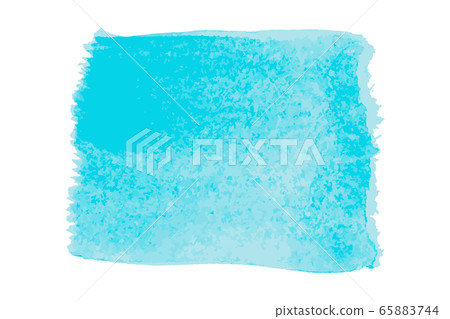Cyan or light blue color watercolor handdrawing as brush or banner on white background (Vector) Cyan or light blue color watercolor handdrawing as brush or banner on white background (Vector) 65883744
