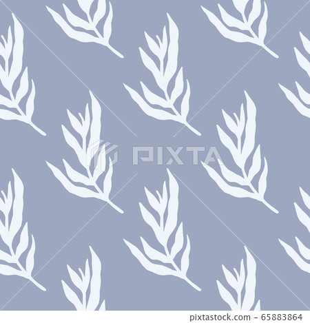 Jungle plants silhouette leaves seamless pattern Jungle plants silhouette leaves seamless pattern 65883864