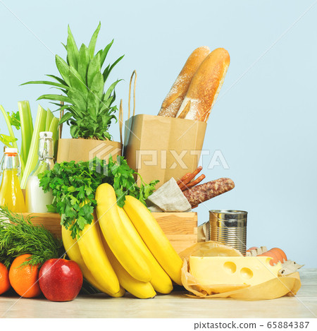 Grocery. chest full of fruits and vegetables Grocery. chest full of fruits and vegetables 65884387