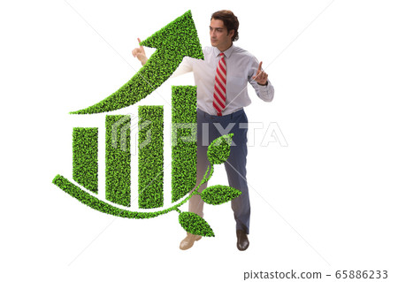 Green economy growth concept with businessman Green economy growth concept with businessman 65886233