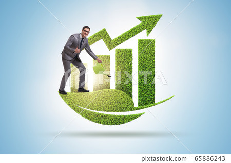 Businessman supporting green economy growth 65886243