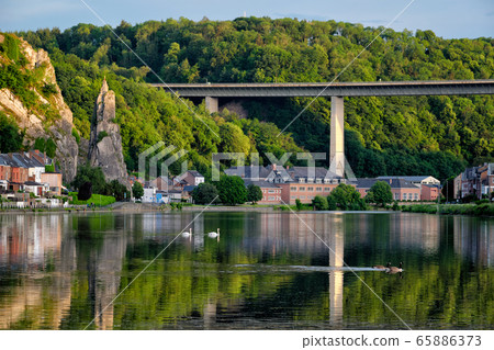 View of picturesque Dinant city. Belgium 65886373