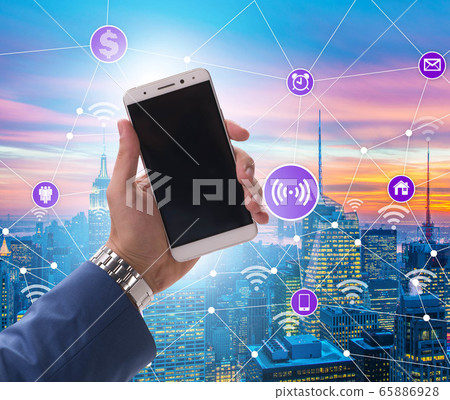 Smart city in innovation concept 65886928