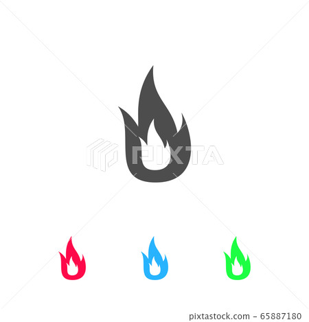 Fire icon flat Fire icon flat 65887180