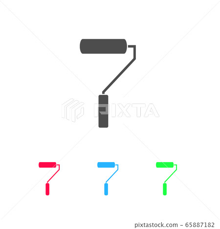 Paint roller icon flat Paint roller icon flat 65887182