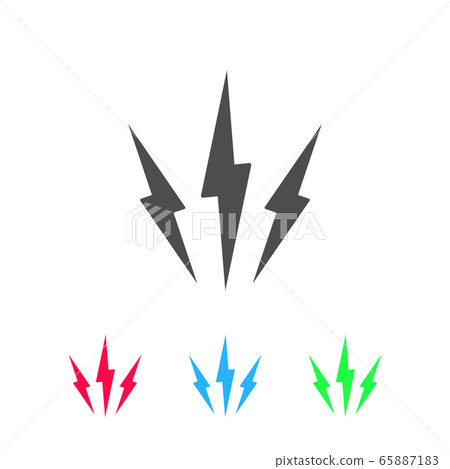 Lightning icon flat 65887183
