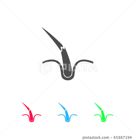 Hair bulb icon flat 65887194