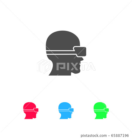 VR icon flat VR icon flat 65887196