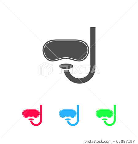 Swim mask icon flat Swim mask icon flat 65887197