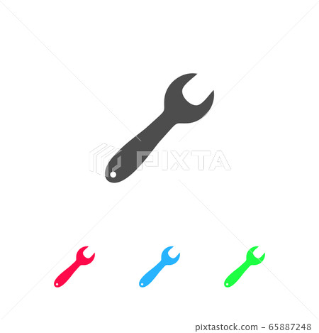 Wrench icon flat Wrench icon flat 65887248