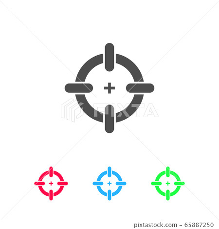 Target icon flat 65887250