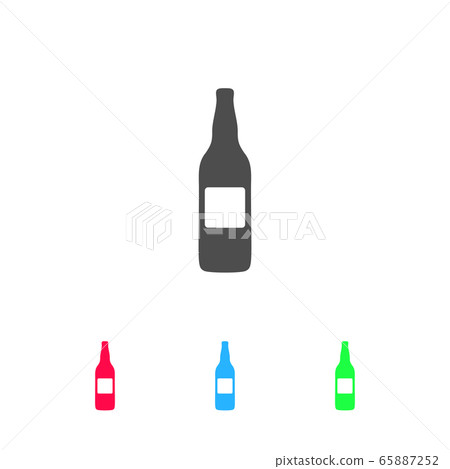 Bottle icon flat 65887252