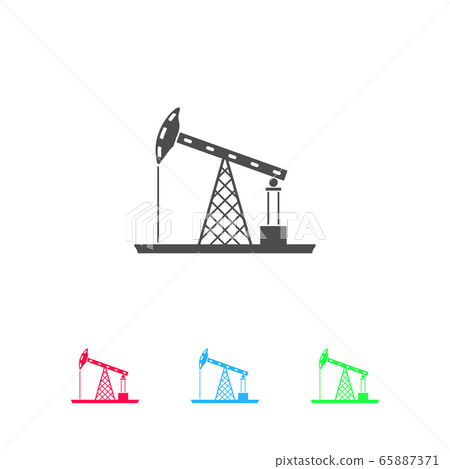 Oil Rig icon flat - Stock Illustration [65887371] - PIXTA