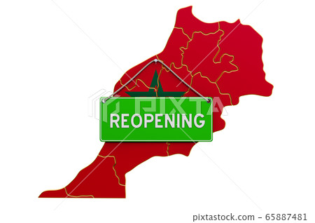 Reopening Morocco after quarantine concept Reopening Morocco after quarantine concept 65887481