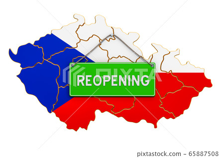 Reopening Czech Republic after quarantine concept Reopening Czech Republic after quarantine concept 65887508