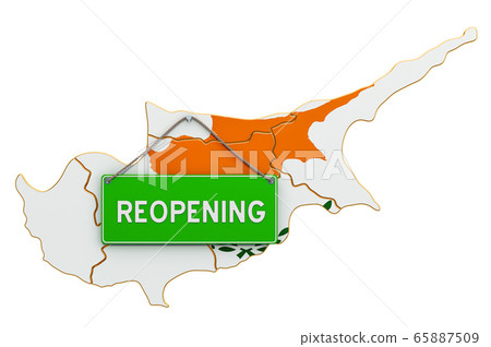 Reopening Cyprus after quarantine concept Reopening Cyprus after quarantine concept 65887509
