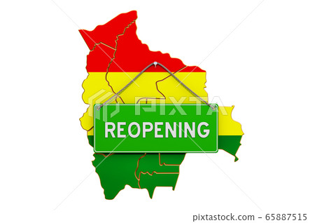 Reopening Bolivia after quarantine concept 65887515