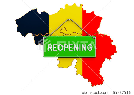 Reopening Belgium after quarantine concept 65887516