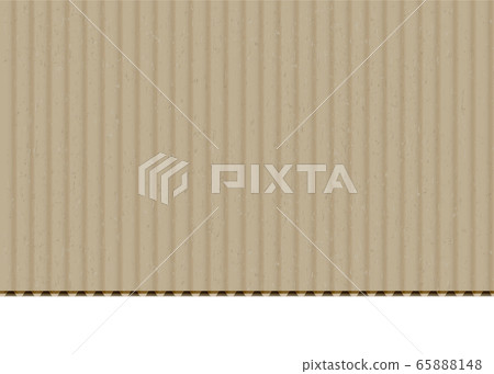 Cardboard corrugated sheet border realistic vector background Cardboard corrugated sheet border realistic vector background 65888148