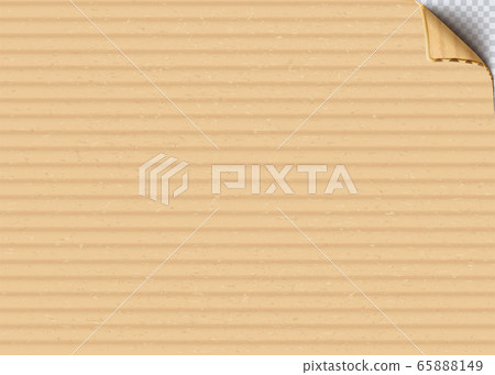Cardboard paper with curled edge realistic vector background Cardboard paper with curled edge realistic vector background 65888149