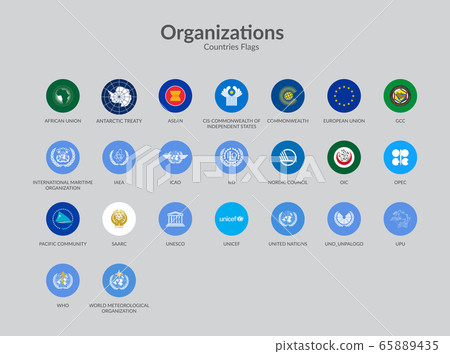 International Organizations flag icons collection International Organizations flag icons collection 65889435
