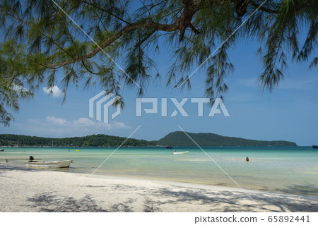 Saracen Bay beach in Koh Rong Samloen island in 65892441