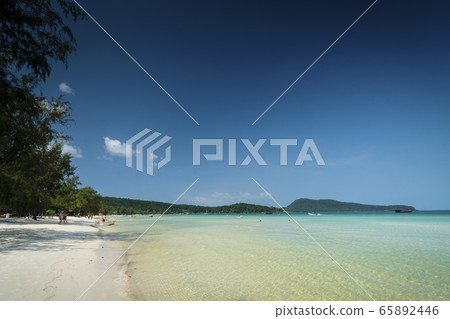 Saracen Bay beach in Koh Rong Samloen island in Saracen Bay beach in Koh Rong Samloen island in 65892446