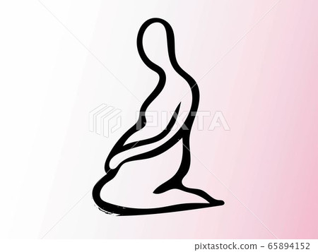 孕婦孕婦母親插圖線條畫矢量 孕婦孕婦母親插圖線條畫矢量 65894152