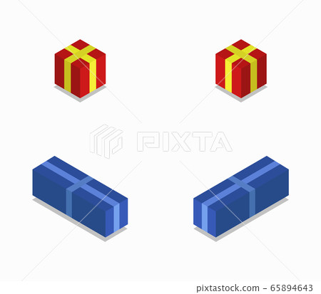 isometric gift - Stock Illustration [65894643] - PIXTA