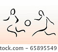 足球踢運動線描矢量 65895549