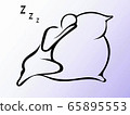 睡眠墊線描矢量 65895553