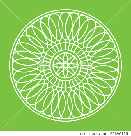 Outline of a floral pattern mandala Outline of a floral pattern mandala 65896186