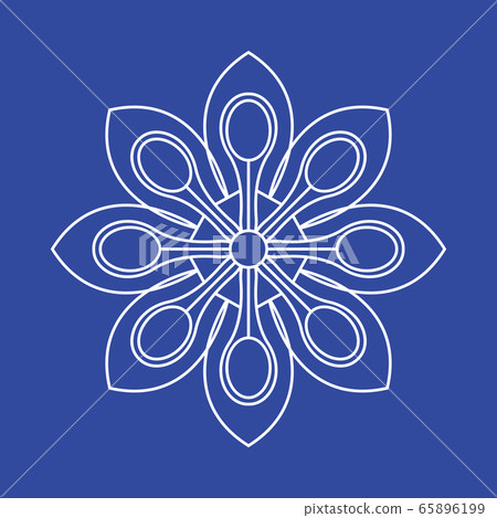 Outline of a floral pattern mandala Outline of a floral pattern mandala 65896199