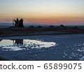 Sunrise over the salt lake of El Jerid. 65899075